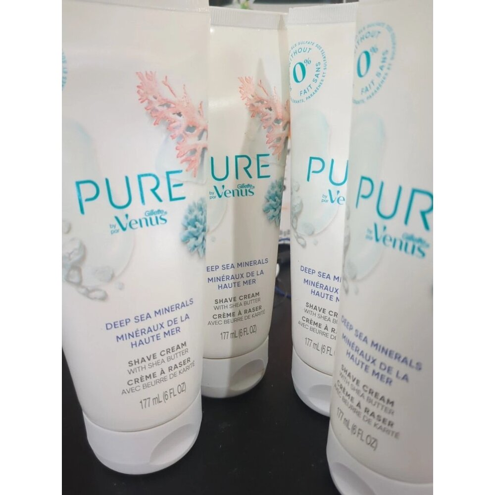 💥Lot Of 4💥 Gillette Venus PURE Shaving Cream Deep Sea Minerals 6 oz / 177mL - Picture 2 of 4